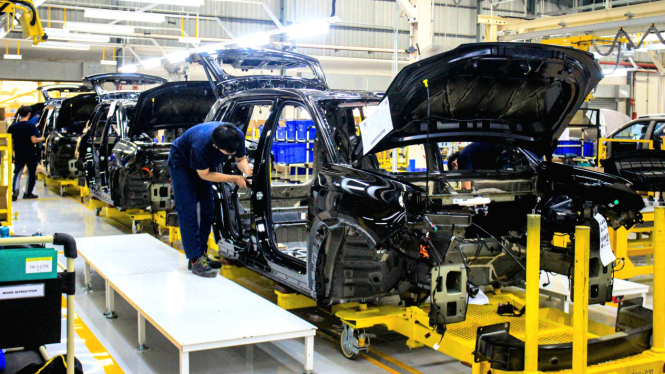 Pabrik produksi GAC AION di Purwakarta