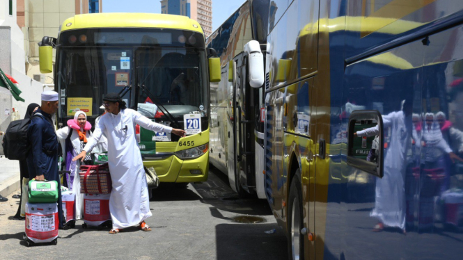 Jemaah haji Indonesia bersiap pulang ke Tanah Air