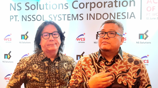 Direktur PT WCS Abysena, Gigih Prakoso (kanan), saat ditemui di kawasan Menteng, Jakarta Pusat, Selasa, 10 Juni 2025
