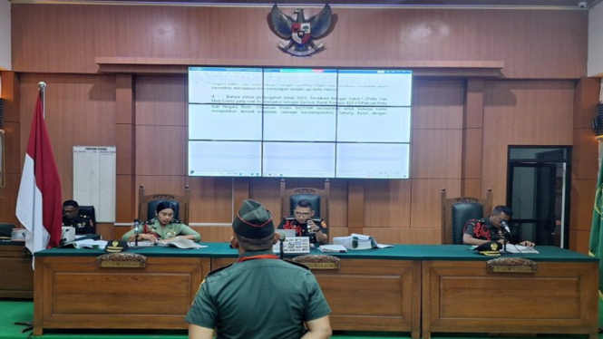 Sidang perdana pembacaan dakwaan kasus dua oknum TNI tembak mati polisi