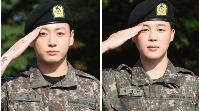 Jimin dan Jungkook BTS resmi keluar dari Militer