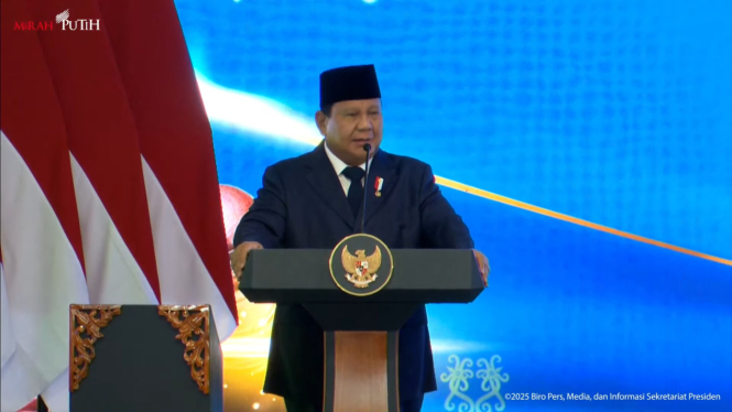 Presiden Prabowo Subianto di acara Pengukuhan Hakim (Tangkapan Layar YouTube Sekretariat Presiden)