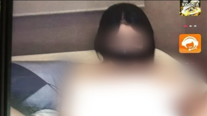 Screenshoot korban dipaksa live fulgar (dok:istimewa)