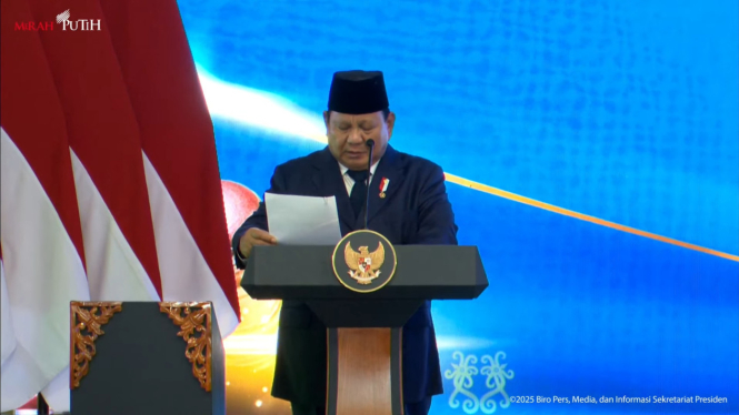 Presiden Prabowo Subianto di acara Pengukuhan Hakim (Tangkapan Layar YouTube Sekretariat Presiden)