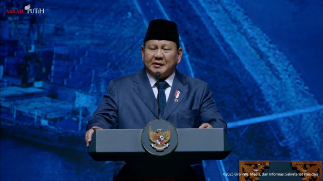 Presiden Prabowo Subianto di acara International Conference on Infrastructure (ICI) 2025 (Tangkapan Layar YouTube Sekretariat Presiden)