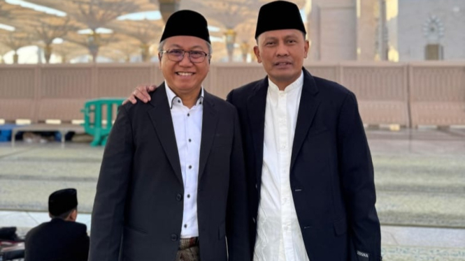 Bendahara Umum Pengurus Besar Nahdlatul Ulama (PBNU) Gudfan Arif (Kanan)