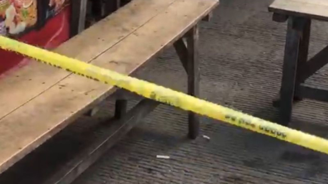 Garis polisi di lokasi pembunuhan di kawasan Muara Angke