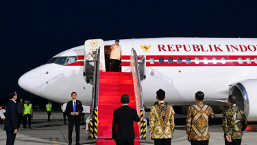 Presiden RI Prabowo Subianto di Pangkalan TNI AU Halim Perdanakusuma jelang bertolak ke Singapura (sumber foto: Muchlis Jr - Biro Pers Sekretariat Presiden)