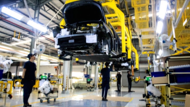 Pabrik produksi GAC Aion di Purwakarta