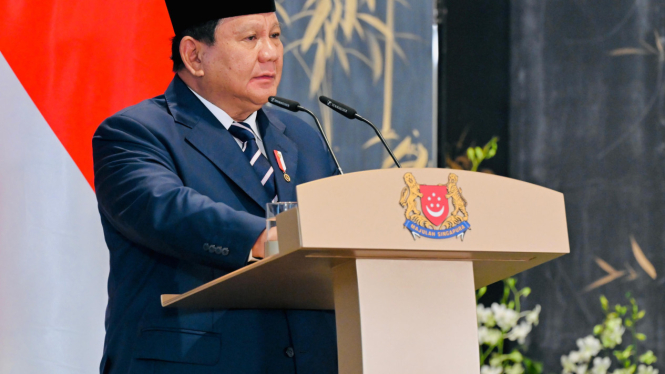 Presiden RI Prabowo Subianto saat menghadiri Leader's Retreat di Singapura (sumber foto: Laily Rachev - Biro Pers Sekretariat Presiden)