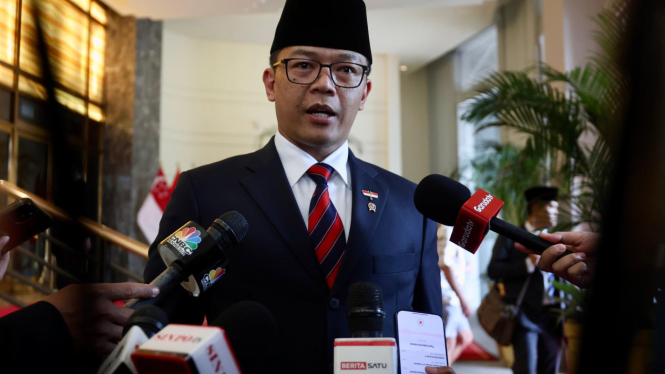 Menteri Luar Negeri (Menlu) Sugiono di Singapura (sumber foto: Cahyo - Biro Pers Sekretariat Presiden)