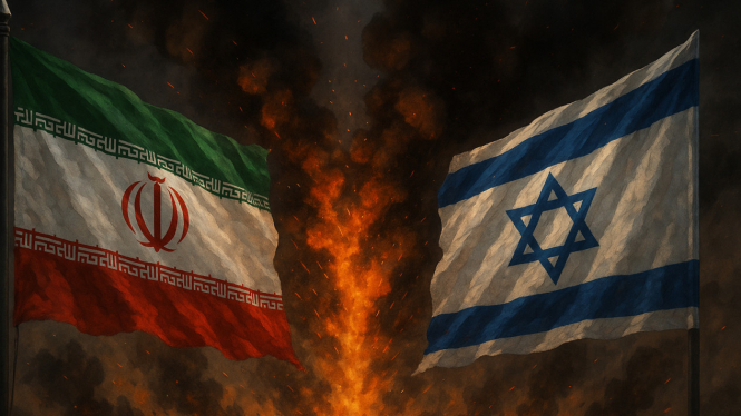 Ilustrasi perang Iran vs Israel