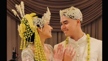 Momen pernikahan Al Ghazali dan Alyssa Daguise.