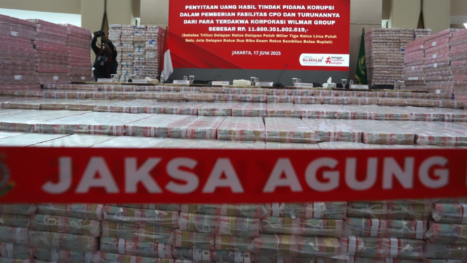 Kejagung Sita Rp11,8 T dari Wilmar Group di Kasus CPO, ini Penampakan Uangnya