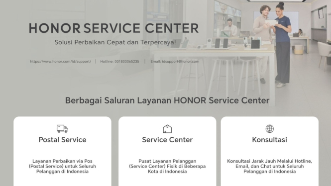 Layanan Honor Service Center.
