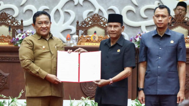 Wagub Kalteng Edy Pratowo menerima LHP