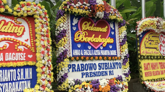 Karangan Bunga dari Prabowo Subianto