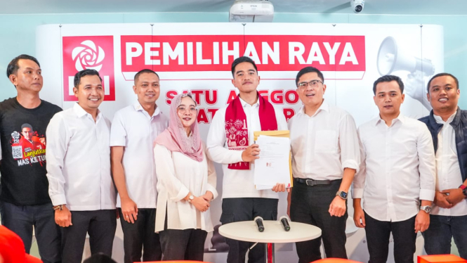 Kaesang di DPP PSI saat daftar jadi Caketum 