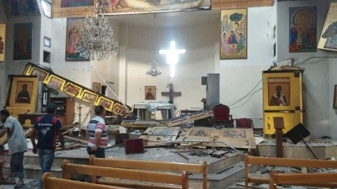 Bom bunuh diri menghancurkan gereja Ortodok di Damarskus Suriah