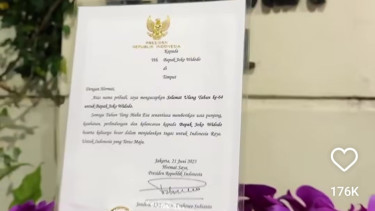 Sumber: Tangkapan layar media sosial instagram @Jokowi