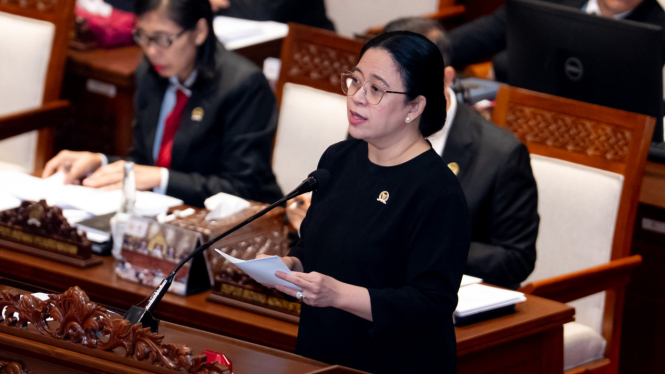 Ketua DPR RI Puan Maharani dalam sidang paripurna (sumber: Tim Media Puan Maharani)