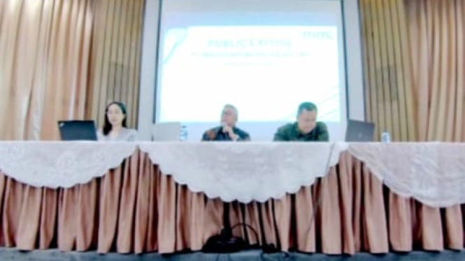 Jajaran Direksi PT Madusari Murni Indah Tbk (MOLI) dalam virtual public expose, Selasa, 24 Juni 2025