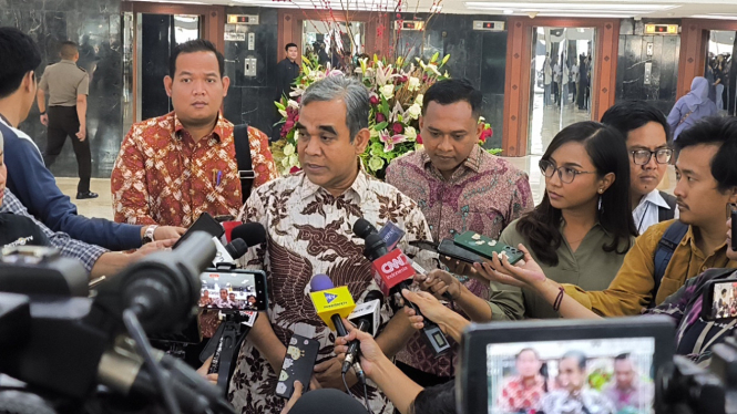 Ketua MPR RI Ahmad Muzani di Kompleks Parlemen, Senayan, Jakarta Pusat 