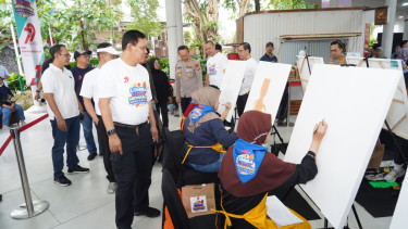 Lomba mewarnai dan melukis anak dan difabel dalam rangka Hari Bhayangkara ke-79