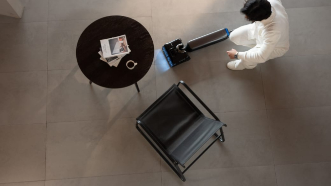 Ilustrasi vacuum cleaner.