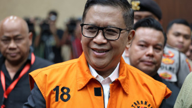 Sekjen Hasto Kristiyanto saat sidang tuntutan di Pengadilan Tipikor Jakarta Pusat. (Ist)