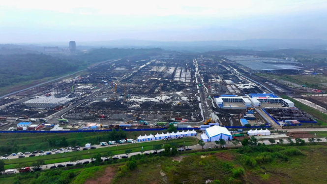 MIND ID, membangunan enam proyek ekosistem baterai electric vehicle (EV) terintegrasi, dengan total nilai investasi mencapai US$5,9 miliar di Halmahera Timur dan Karawang [Humas MIND ID]