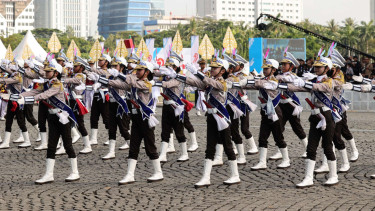 Aksi polisi cilik di perayaan Hari Bhayangkara ke-79