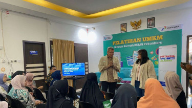 Pelatihan UMKM Binaan Rumah BUMN Pekanbaru oleh Pertamina UMK Academy