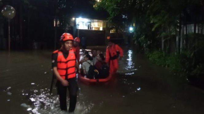 genangan banjir di Jakarta (Dok. BPBD Jakarta)