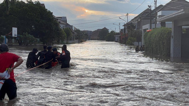 Banjir di Kota Mataram, NTB, Minggu, 6/7