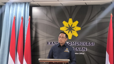 Kepala Kantor Komunikasi Kepresidenan atau PCO, Hasan Nasbi di Kantor PCO, Jakarta Pusat 