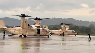 Dua pesawat militer AS CMV-22 Osprey mendarat darurat di Bandara Komodo NTT
