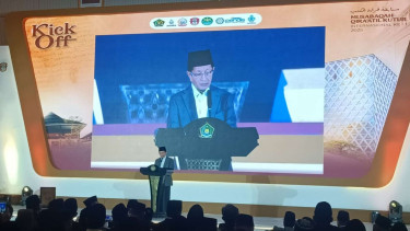Menag Nasaruddin Umar dalam acara Kick Off MQK Internasional 2025