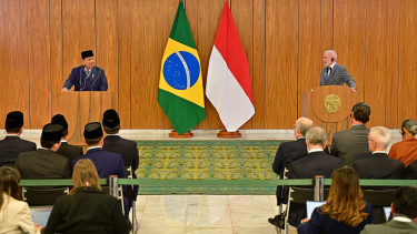 Presiden RI Prabowo Subianto dan Presiden Brasil Luiz Inácio Lula da Silva (sumber foto: Muchlis Jr - Biro Pers Sekretariat Presiden)