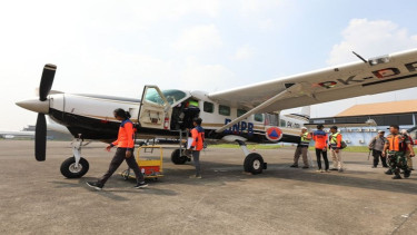 Pesawat BNPB yang digunakan untuk operasi modifikasi cuaca