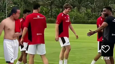Irfan Ghafur ikut latihan Timnas Indonesia