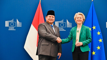 Presiden RI Prabowo Subianto dan Presiden Komisi Eropa Ursula von der Leyen