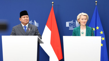 Presiden RI Prabowo Subianto dengan Presiden Komisi Eropa Ursula von der Leyen