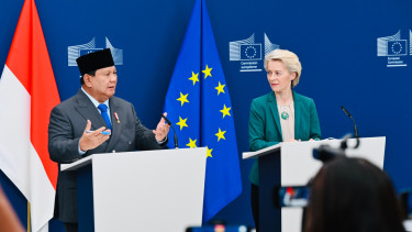 Presiden RI Prabowo Subianto dan Presiden Komisi Eropa Ursula von der Leyen