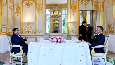 Prabowo Subianto menghadiri jamuan makan malam Presiden Prancis Emmanuel Macron