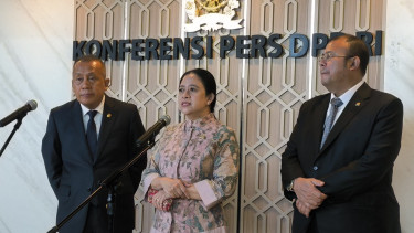 Ketua DPR RI Puan Maharani di Kompleks Parlemen, Senayan, Jakarta Pusat 