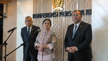 Ketua DPR RI Puan Maharani di Kompleks Parlemen, Senayan, Jakarta Pusat 