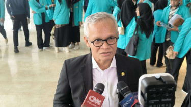 Politisi PDIP, Aria Bima di Kompleks Parlemen, Senayan, Jakarta Pusat 