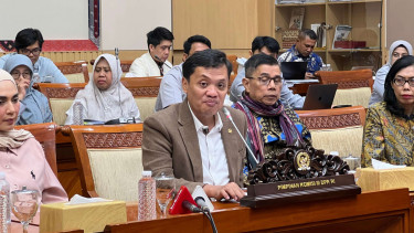 Ketua Komisi III DPR RI Habiburokhman di Kompleks Parlemen, Senayan, Jakarta