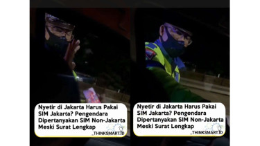 Viral Polantas Tilang Pengendara Mobil Gegara Tak Punya SIM Jakarta